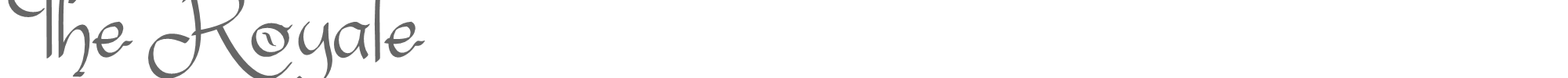 Sample characters The Royale Font